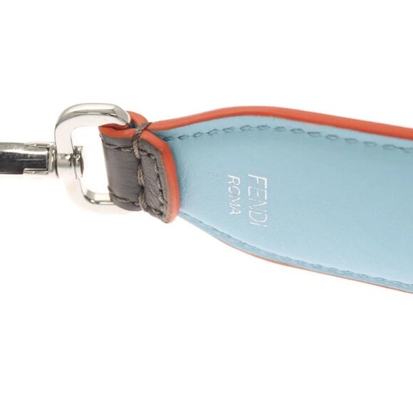 FENDI Strap You Shoulder Strap Leather Gray Auth - Picture 6 of 7